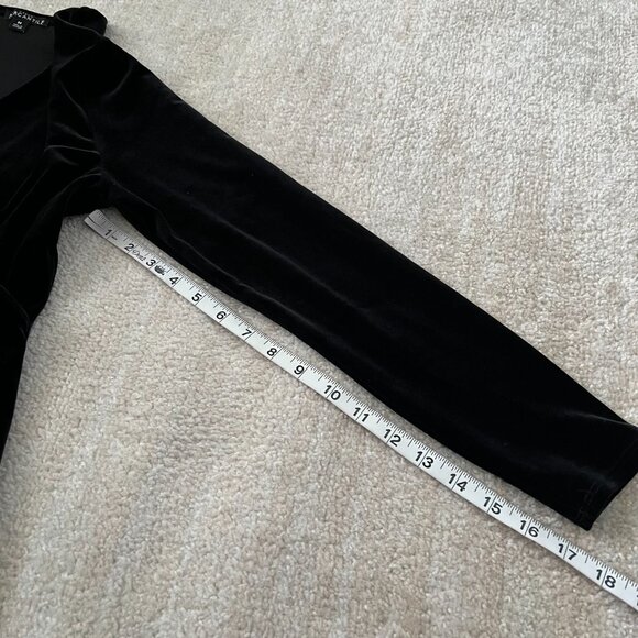 J. Crew Mercantile Black Velvet Faux Wrap Long Sleeve Blouse Top M - Picture 7 of 12